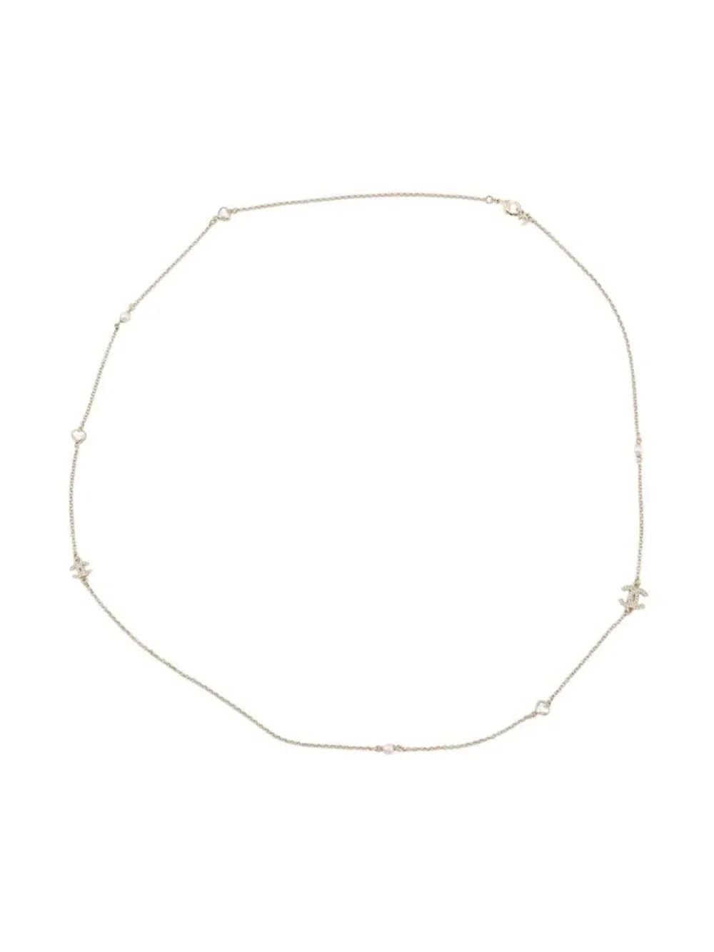 Chanel Necklace CC Logo Faux Pearl Long